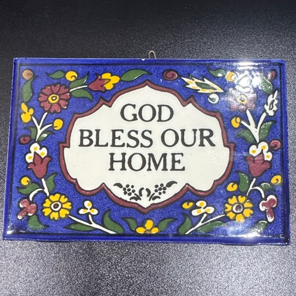 Flower Wall Hanging Tile Armenian Ceramic